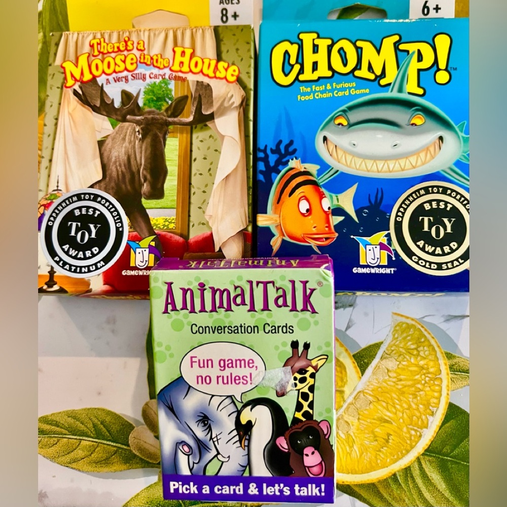 CARD GAMES KIDS Animals Vocabulary Hand-Eye Coordination Early Math!